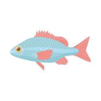 icono de carpa de pescado, estilo de dibujos animados vector