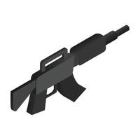 Machine gun isometric 3d icon vector