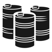 Petrol barrel stack icon, simple style vector