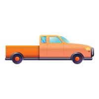 Side of pickup icon, cartoon style vector