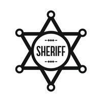 Sheriff star icon vector