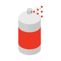 Spray paint bottle icon, isometric 3d style vector