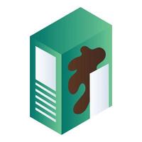 Cracker pack icon, isometric style vector