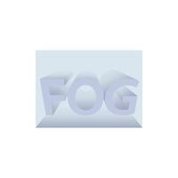 Fog icon in cartoon style vector