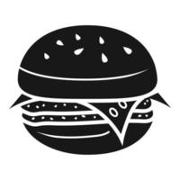 icono de hamburguesa de cebolla, estilo simple vector