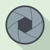 Camera aperture icon in flat style vector
