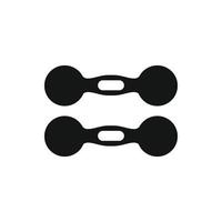 Pair of dumbbells icon, simple style vector