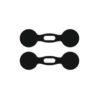 Pair of dumbbells icon, simple style vector