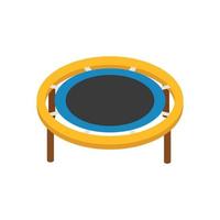 Trampoline jumping isometric 3d icon vector