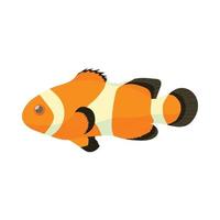 Clown fish icon, cartoon style vector