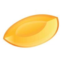 Clean part apricot icon, cartoon style vector