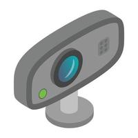 Web camera icon, cartoon style vector