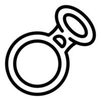 Climbing tool icon, outline style vector