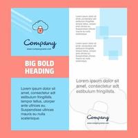 Locked cloud Company Brochure Title Page Design Company profile annual report presentations leaflet Vector Background