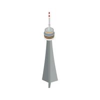 The CN Tower, Toronto icon in isometric 3d style vector