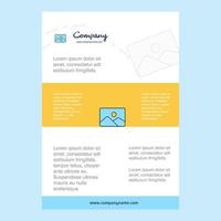 Template layout for Image comany profile annual report presentations leaflet Brochure Vector Background