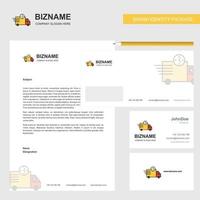 On time delivery Business Letterhead Envelope and visiting Card Design vector template