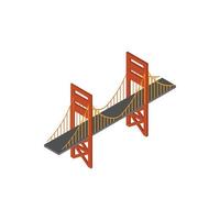 icono de puente, estilo 3d isométrico vector