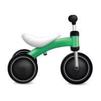 Child tricycle icon, realistic style vector