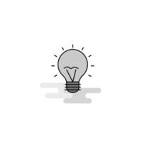 Seo bulb Web Icon Flat Line Filled Gray Icon Vector