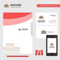 Hospital Business Logo File Cover Visiting Card and Mobile App Design Vector Illustration