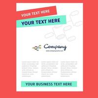 Network Title Page Design for Company profile annual report presentations leaflet Brochure Vector Background