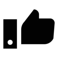 Thumb up icon, simple style vector