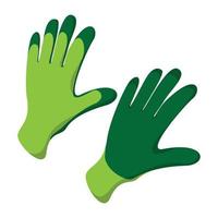 Gloves cartoon icon vector