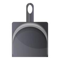 Plastic dustpan icon, cartoon style vector