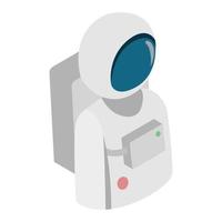 Astronaut isometric 3d icon vector