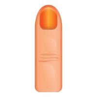 Orange small nail icon, cartoon style vector