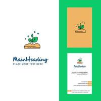 Plant Creative Logo and business card vertical Design Vector