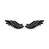 Wings icon in simple style vector