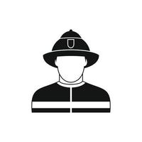 Fireman black simple icon vector