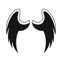 icono de alas en estilo simple vector