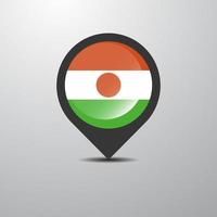 Niger Map Pin vector