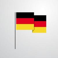 vector de diseño de bandera ondeante de alemania