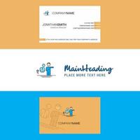 Beautiful Avatar Logo and business card vertical Design Vector
