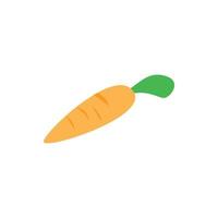 Carrot icon, isometric 3d style vector