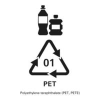 Polyethylene terephthalate icon, simple style vector