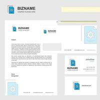 Setting document Business Letterhead Envelope and visiting Card Design vector template