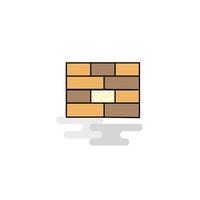 Flat Bricks wall Icon Vector