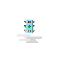 Flat Traffic signals Icon Vector