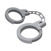 Handcuffs cartoon icon vector