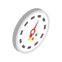 Speedometer icon, isometric 3d style vector