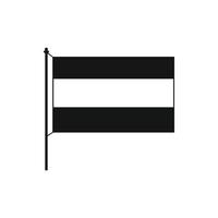 Flag icon in simple style vector