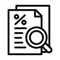 Procent paper icon, outline style vector