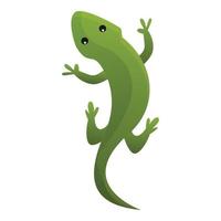 icono de reptil de vista superior, estilo de dibujos animados vector