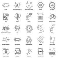 25 Business Concept Mix Line Icon set vector