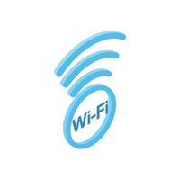 Wi fi zone isometric 3d icon vector